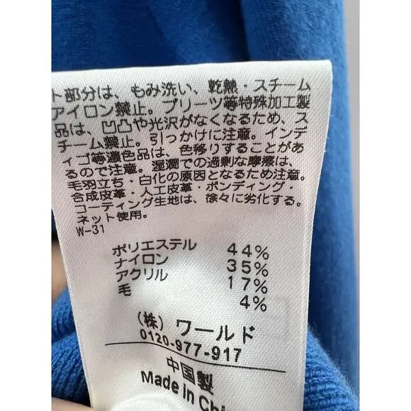 Opaque Clip Tokyo Women’s Long Sleeve Blue Wool Blend Sweater Size Medium (38) - Picture 6 of 8